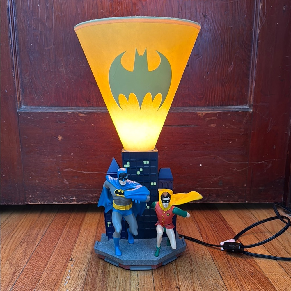 Vintage 1999 DC Comics Batman Robin Lamp / Warner Bros